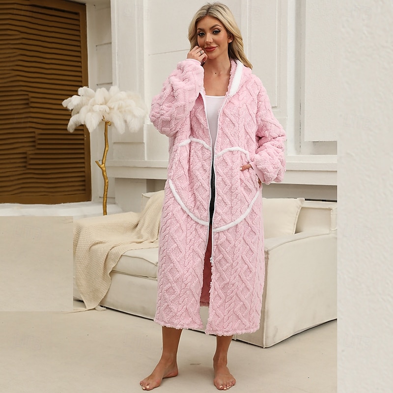 Adults' Solid Color Bathrobe Pajamas Nightwear Cartoon Onesie Pajamas Kigurumi Pajamas Pajamas For Men and Women Carnival Masquerade Cartoon