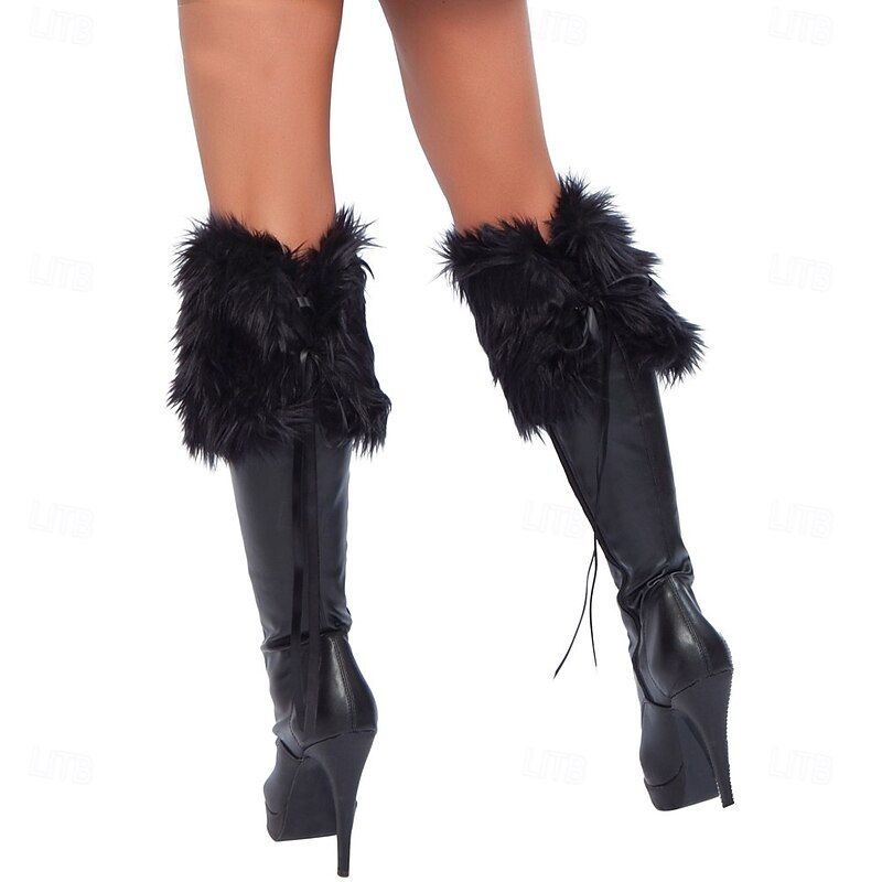 Santa Claus Leg Warmers Women's Christmas Adults Christmas Masquerade Christmas Eve Christmas New Year Eve Leg Warmers4