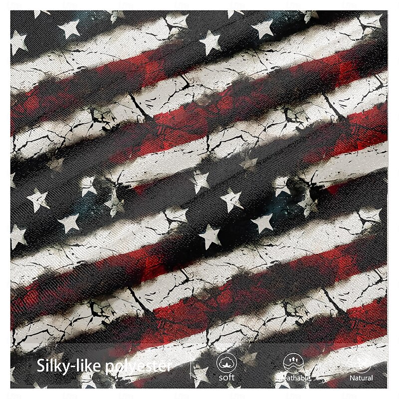 Men's American US Flag Patriotic Sweatpants Joggers Pants Trousers Mid Waist Drawstring Elastic Waist Vintage Casual Street Dailywear Pocket Spring Fall Winter 3D Print White3