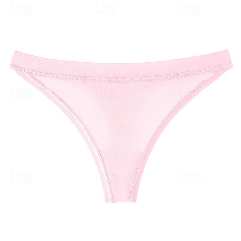 Men's Basic Panties Boyshorts G-strings & Thongs Panties 1 PC Underwear Simple Romantic Sexy Pure Color Cotton Low Waist Petite Sexy Black Pink Wine XS S M Home Outfits