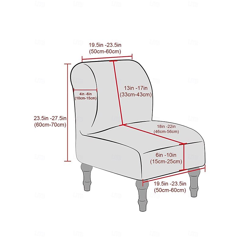 Floral Chair Covers Luxury High Stretch Armless Chair Slipcovers for Large Chairs, Removable Furniture Protector for Living Dining Room Hotel3