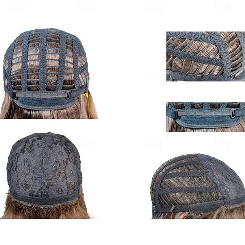 Synthetic Wig Curly Asymmetrical Wig Short Wine Red Black Synthetic Hair Men's Fashionable Design Soft Natural Black Dark Wine4