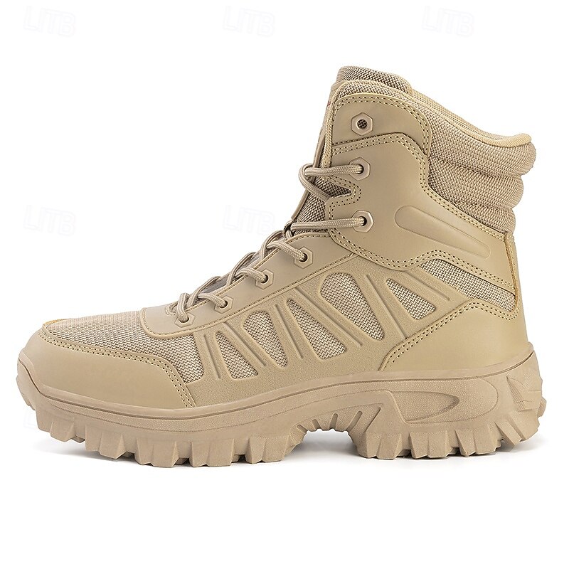 Men's Tactical Combat Boots with Rugged Non-Slip Soles – Durable and Breathable Military-Style Footwear for Hiking, Work, and Outdoor Activities3