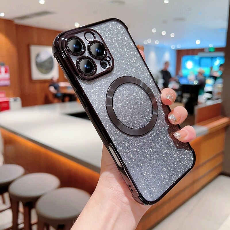 Phone Case For iPhone 17 Pro Max 17 Air 16 15 14 Pro Max Plus 13 12 11 Pro Max Back Cover Magnetic Support Wireless Charging Shockproof Retro Plating4