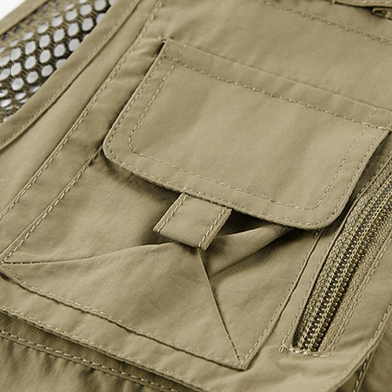 Men's Hiking Vest Hiking Fleece Vest Sleeveless Vest Outdoor Breathable Comfortable Pocket Polyester Black White Army Green Hunting Fishing Climbing4