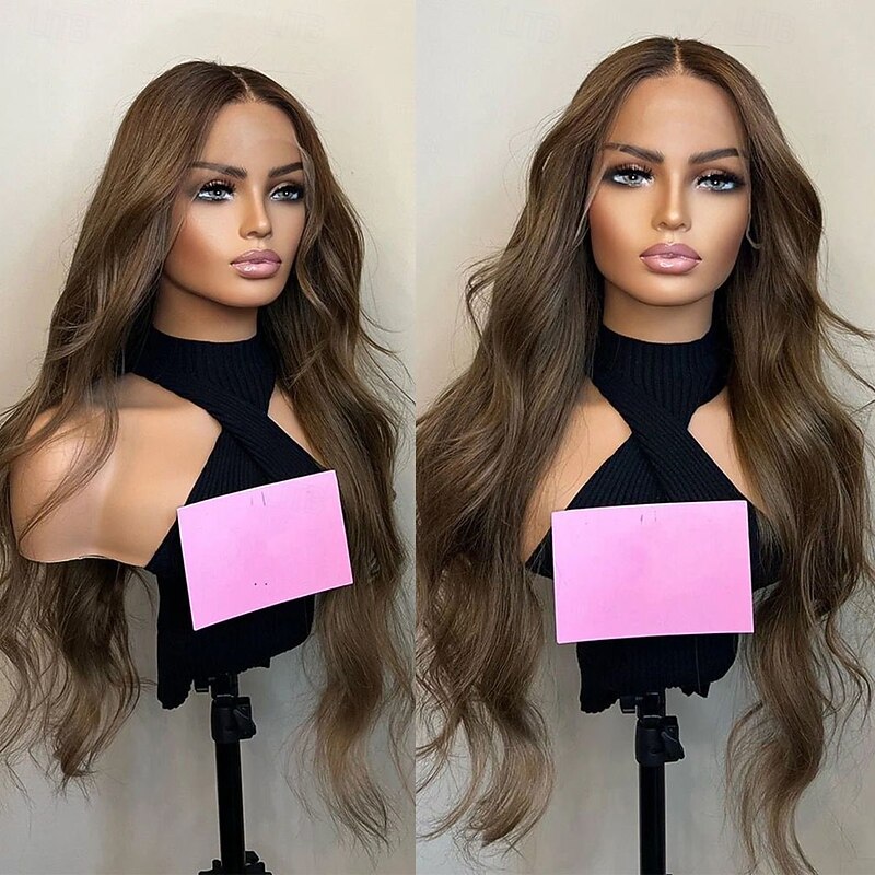 Unprocessed Virgin Hair 13x4 Lace Front Wig Free Part Brazilian Hair Wavy Auburn Wig 130% 150% Density with Baby Hair 100% Virgin Glueless Pre-Plucked For Women Long Human Hair Lace Wig4