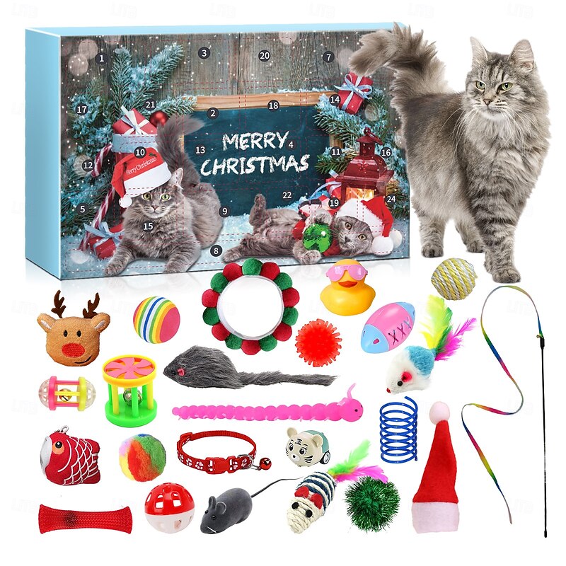 2025 Cat Advent Calendar, Christmas Countdown, Silicone, Daily Office Supplies, Personal Planner, Gift for Cats