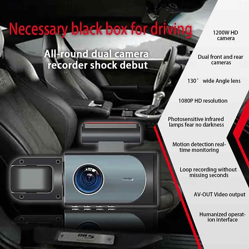 K3 1080p New Design / HD / 360° monitoring Car DVR 150 Degree Wide Angle 2 inch IPS Dash Cam with WIFI / Night Vision / Loop recording 4 infrared LEDs Car Recorder2