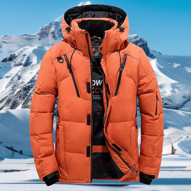 Men's Hoodie Jacket Hiking Fleece Jacket Winter Outdoor Windproof Soft Comfortable Warm Fleece Jackets Full Zip Camping / Hiking / Caving Traveling Winter Sports Black Blue Orange Green Grey2