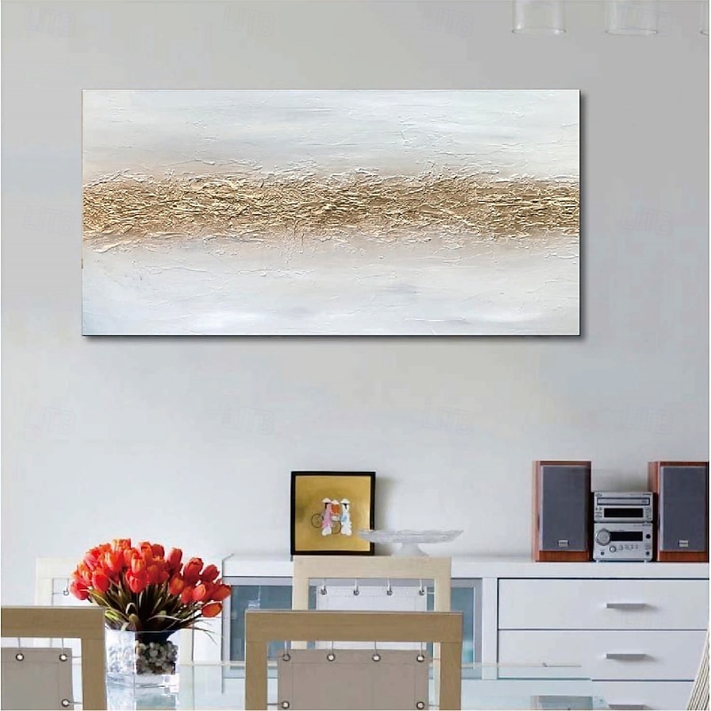Hand painted 3D Abstract Gold Paintings Gold Painting hand painted Gold Abstract  White Gold Painting  Elegant White and Gold Acrylic Painting  White Gold Abstract Wall Art Gold Foil painting4
