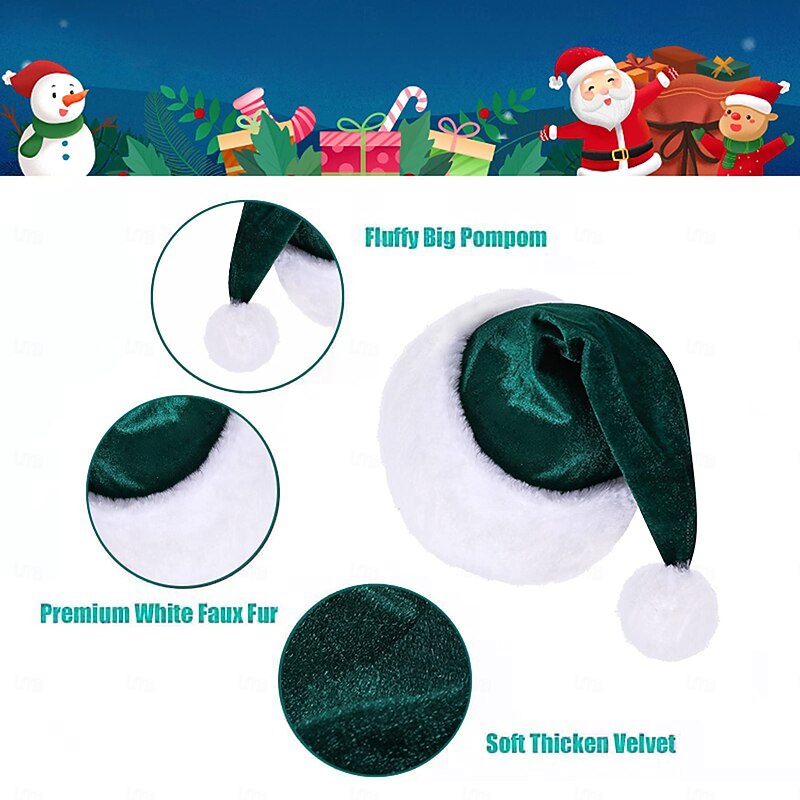 Santa Claus Santa Hat Men's Women's Christmas Funny & Reluctant Novelty Christmas New Year Christmas Eve Hat4