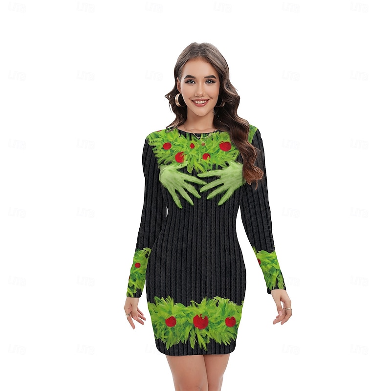 Santa Claus Elf Mrs.Claus Fancy Christmas Dress Women's Christmas Adults Christmas Carnival Masquerade Christmas Party Dress