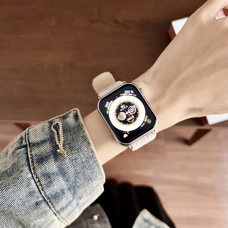 Solo Loop Compatible with Apple Watch band 38mm 40mm 41mm 42mm 44mm 45mm 49mm Cute Adjustable Breathable Nylon Strap Replacement Wristband for iwatch Ultra 2 Series 9 8 7 SE 6 5 4 3 2 13