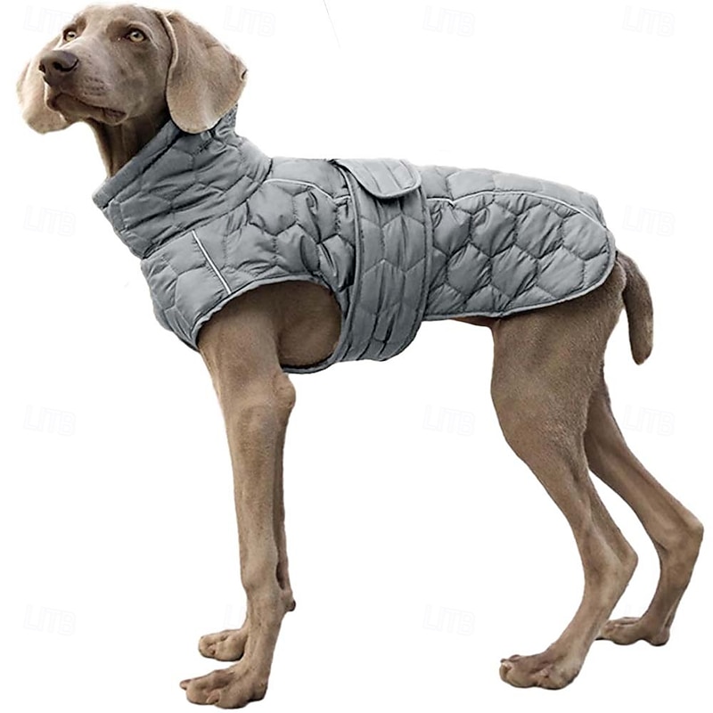 Dog Coat Jacket Fleece Vest Reflective Waterproof Warm Outdoor Dog Clothing for Greyhound Medium Large3