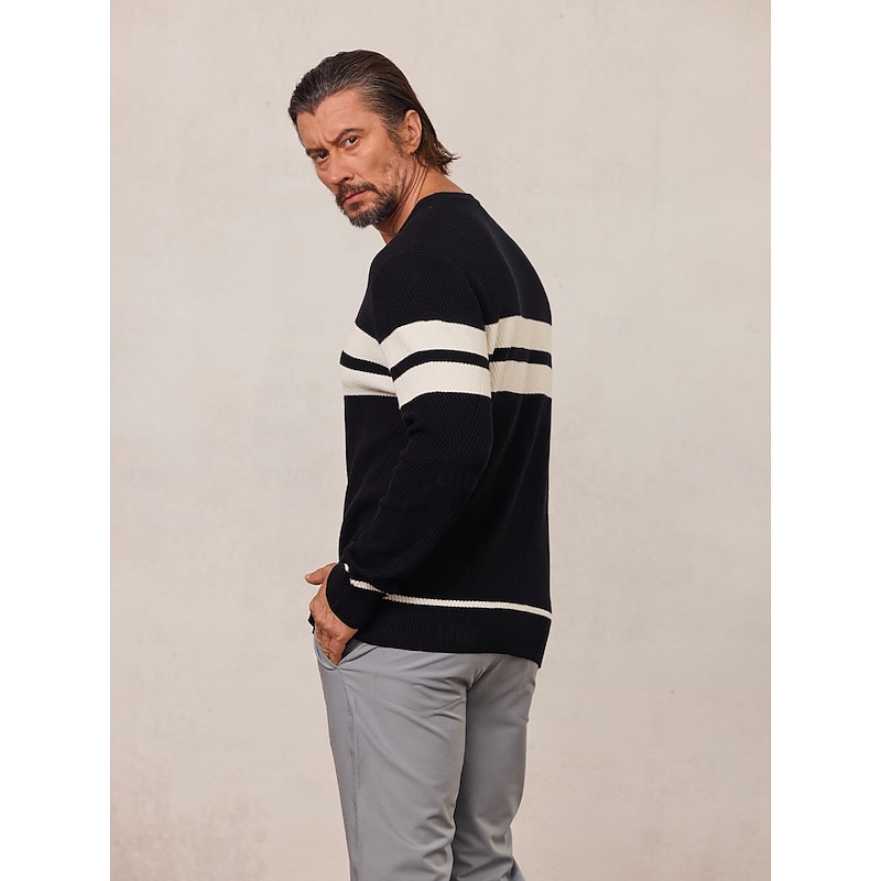 Men's Sweater Black Army Green Long Sleeve Top Golf Attire Clothes Outfits Wear Apparel2