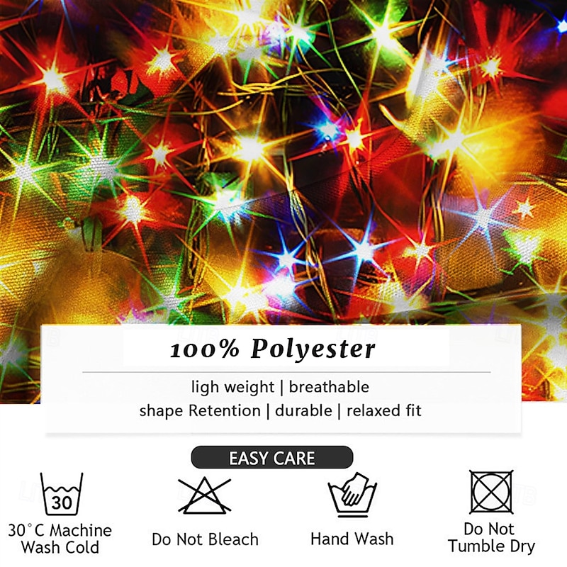 Christmas Men's Sparkly Glittery Shirt Short Sleeve Casual Resort Daily Holiday New Year Eve Summer Cuban Collar Print Button-Down Light Blue Pink Blue Green Dark Blue3