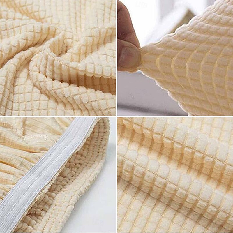 Dining Chair Slipcover Stretch Chair Seat Cover for Dining Room Chair Protectors Covers Dining, Soft Thick Washable4