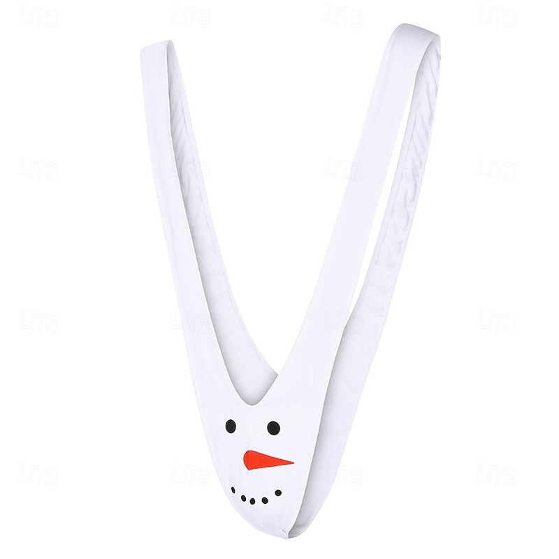 Snowman Thong Underwear Christmas Gift Mankini Men's Funny Prank Adults Christmas New Year Christmas Eve Christmas Party3