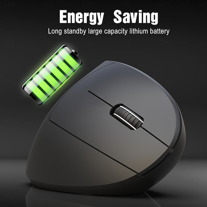 Right Hand Vertical Mouse Adjustable DPI Wireless Vertical Mouse 2.4G 5th Gen Ergonomic Optical Mouse for Wrist Hand Strain4