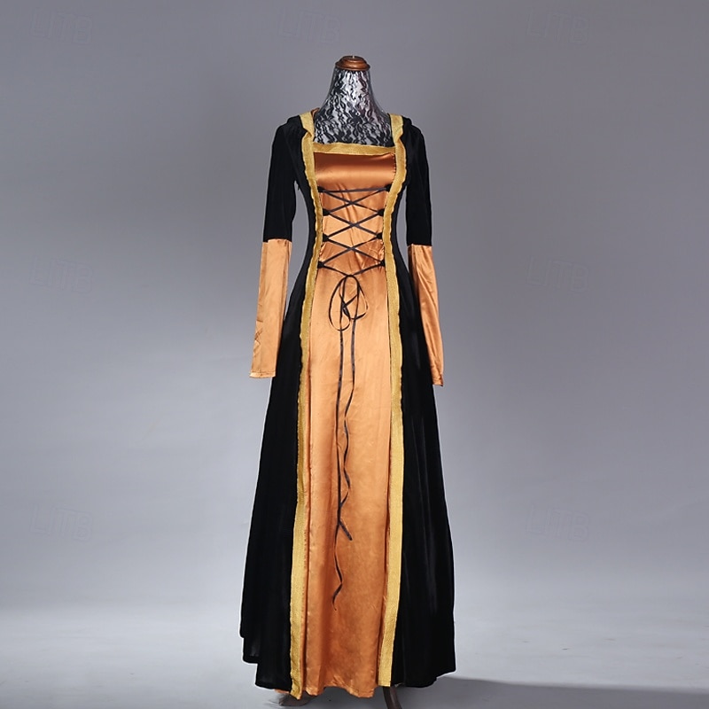 Medieval Renaissance Cocktail Dress Prom Dress Viking Outlander Fancy Dress Women's Celtic Viking Fantasy Halloween Carnival Masquerade LARP Ren Faire Festival Adults' Dress