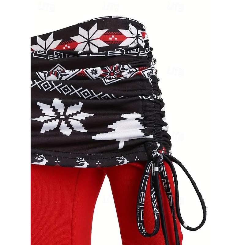 snowflake Flapper Dress Cocktail Dress Party Dress Women's Elegant Lady Off Shoulder Adults Christmas New Year Christmas Eve Christmas Party Dress3