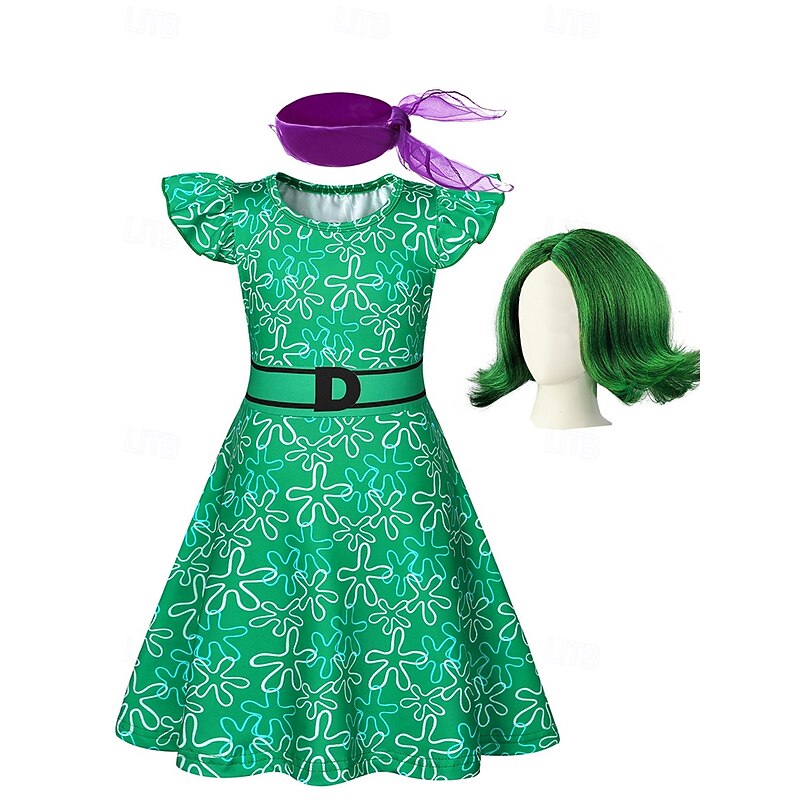 Inside Out 2 Joy Cosplay Costume Cosplay Wigs Cute Movie Cosplay for Girls' Kid's Carnival Performance Party