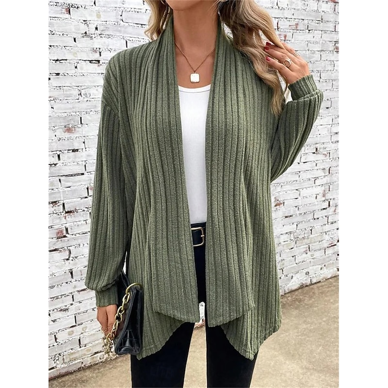 Women's Winter Coat Dressy Dusters Dressy Jackets Outdoor Street Daily Wear Fall Winter Regular Coat Regular Fit Thermal Warm Breathable Stylish Casual Jacket Long Sleeve Plain Oversize Blue Green3