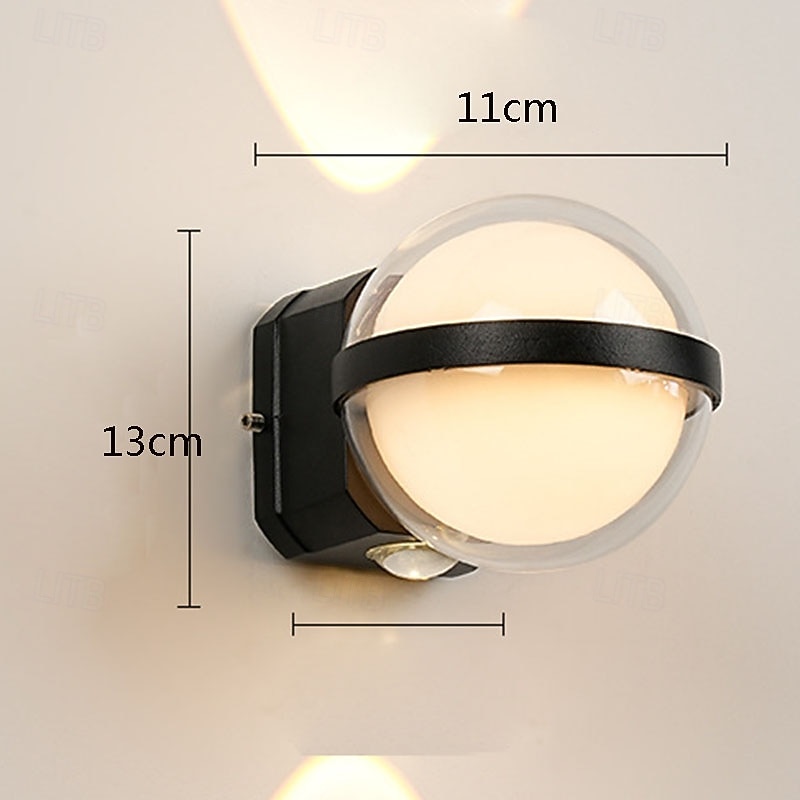 Wall Lamps Modern Courtyard Porch Wall Sconces Outdoor Wall Lamp Minimalist Balcony Garden Lawn Path Wall Lighting Fixture 110-240V4