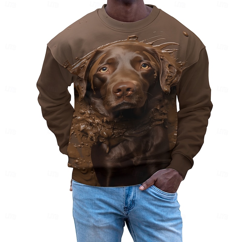Men's Graphic Dog Sweatshirts Golf Pullover Sweatshirt Long Sleeve Sweatshirt Hooded Vacation Cool Daily Print Vacation Sports Outdoor Going out Printing Winter Spring &  Fall2