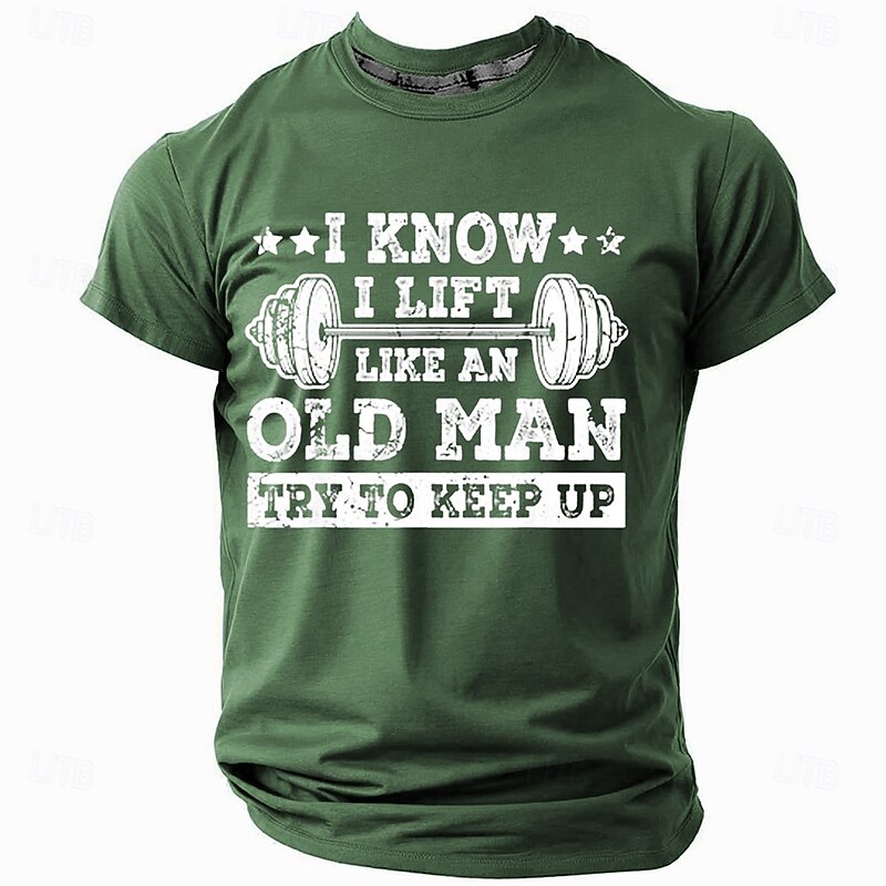 Men's Text T shirt Short Sleeve T shirt 3D Print Crew Neck Shirt Fashion Athleisure Street Sports Outdoor Black Dark Green Dark Blue Summer Spring Clothing Apparel S M L XL XXL XXXL4