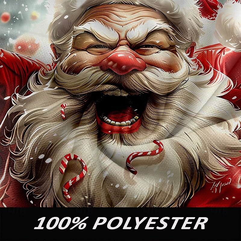 Men's Santa Claus Hoodie Hoodies Sweatshirt Fashion Long Sleeve Hooded Christmas Sports Outdoor Pink Pocket 3D Print Fall Winter Designer3