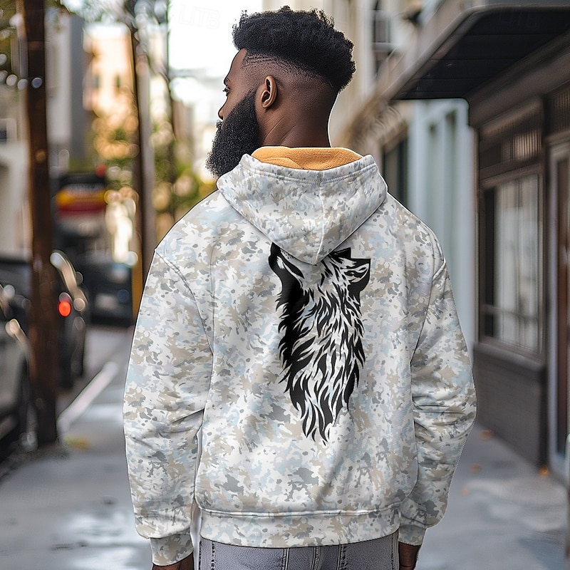 Men's Hoodie Hoodies Sweatshirt Camouflage Fall / Winter Designer2