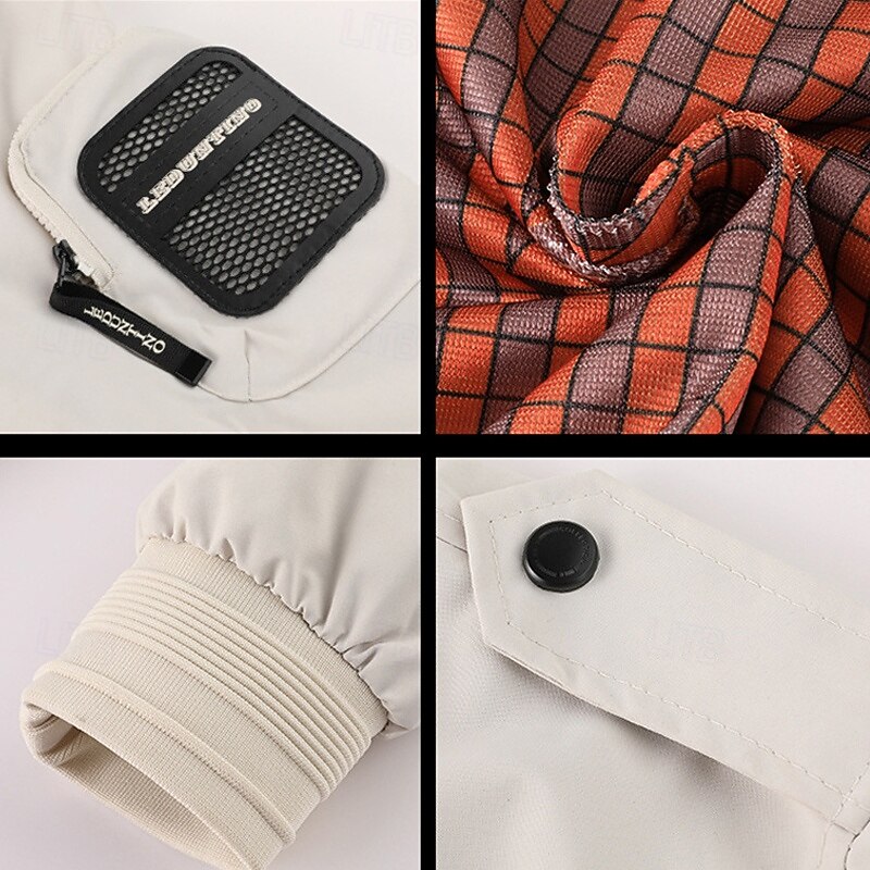 Men's Outdoor Jacket Softshell Jacket Windbreaker Transition Jacket Vacation Daily Waterproof Windproof Pocket Spring &  Fall Plain Fashion Classic Stand Collar Regular Black White Yellow Blue Orange2