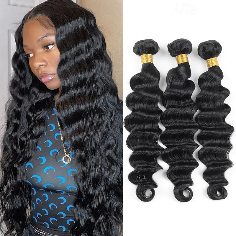 Loose Deep Wave 3 Bundles Ishow Virgin Brazilian Human Hair Extensions