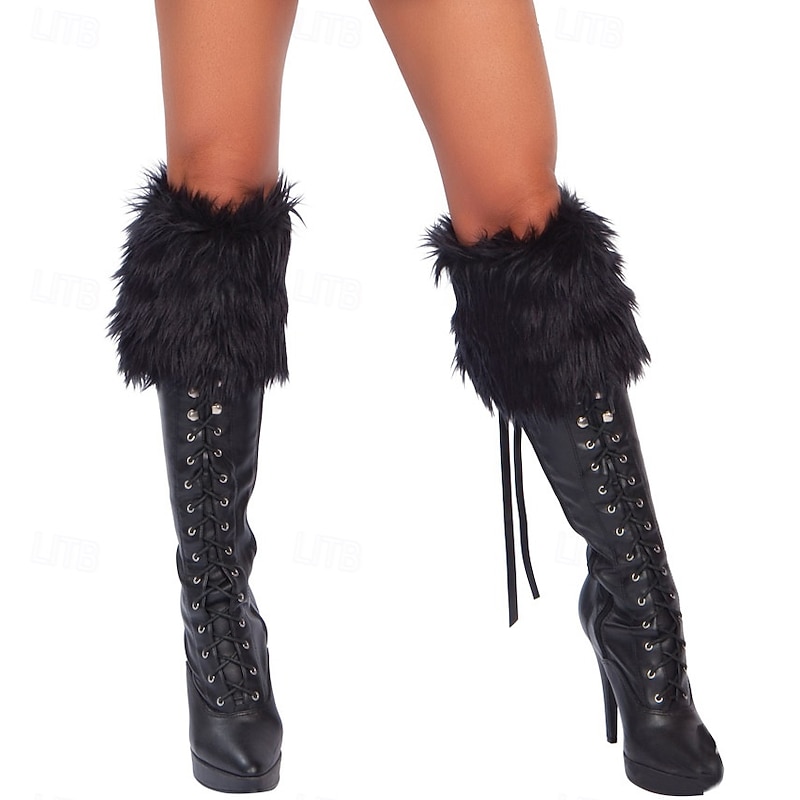 Santa Claus Leg Warmers Women's Christmas Adults Christmas Masquerade Christmas Eve Christmas New Year Eve Leg Warmers3