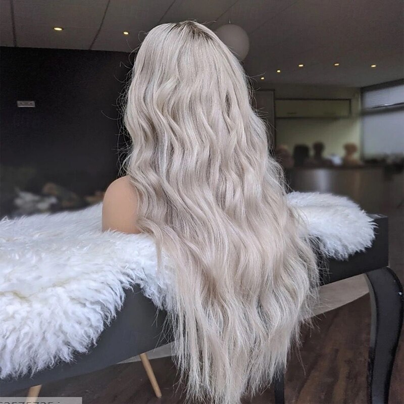 Remy Human Hair 13x4 Lace Front Wig Middle Part Brazilian Hair Wavy Multi-color Wig 130% 150% Density Ombre Hair Natural Hairline 100% Virgin Glueless Pre-Plucked For Women Long Human Hair Lace Wig3