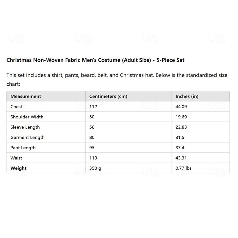 Christmas Costumes for Adults Santa Claus Costume Suit, Father Xmas Party Outfit, 5-Piece Father Christmas Red and White Set for Men, Santa Claus Dress-Up Clothing for Holiday Celebrations2