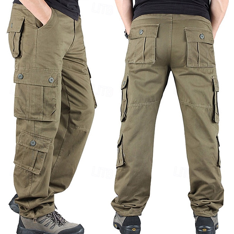 Men's Military Work Pants Hiking Cargo Pants Tactical Pants 8 Pockets Outdoor Ripstop Quick Dry Multi Pockets Breathable Cotton Combat Pants / Trousers Bottoms Army Green Black Blue Khaki3