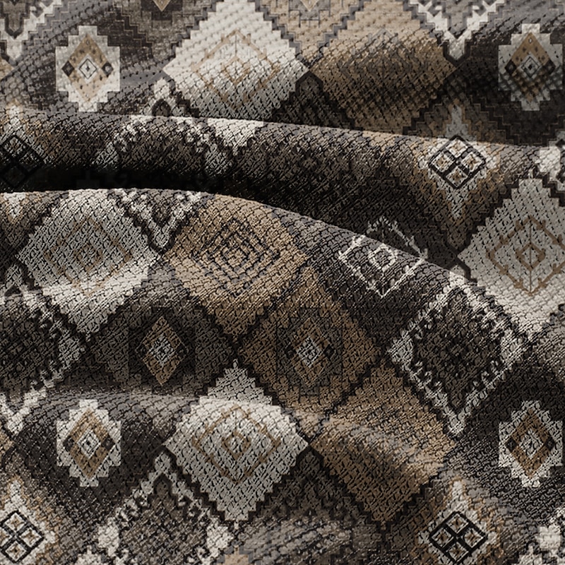 Men's Plaid Waffle Polo Shirts Golf Shirt Long Sleeve Polo Shirts Collared Shirts Vintage Casual Vacation Wear Formal Wear Festival Wear Buttons 3D Print Spring Fall Winter Dark Brown3