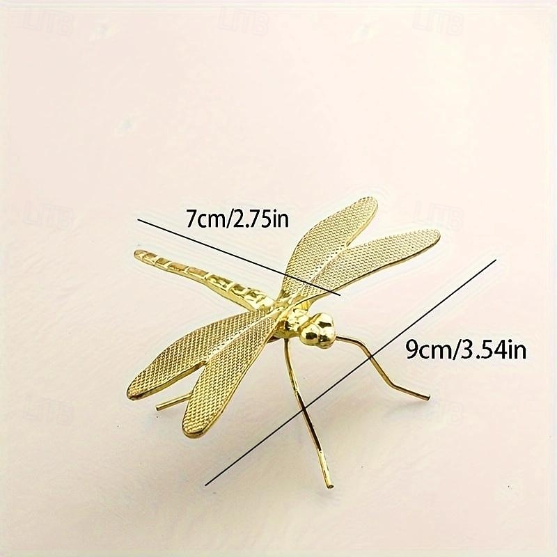 Vintage Brass Dragonfly Figurine, Antique Copper Artwork for Home Decor, Perfect for Living Room, TV Stand, or Porch, Ideal Tea Pet Collectible & Gift4