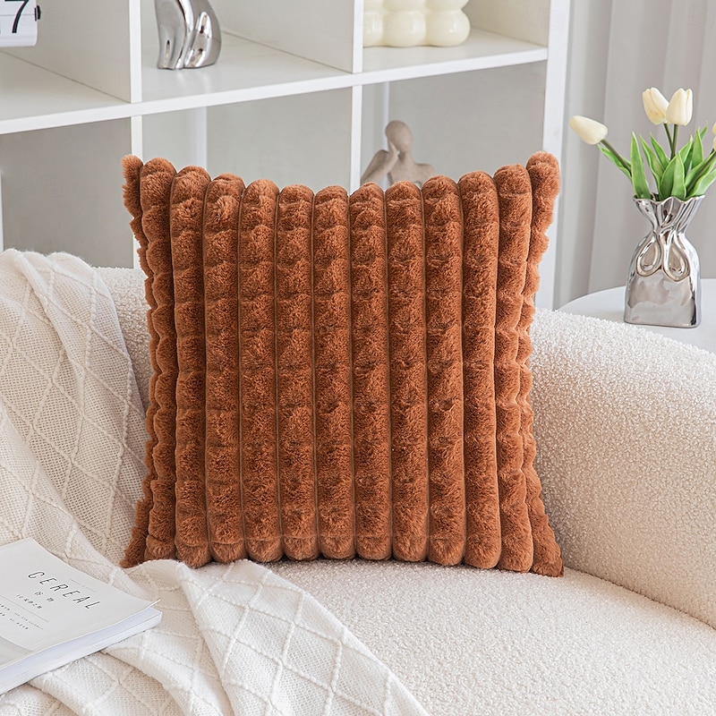 Decorative Toss Pillows Cover Soft Plush 1PC Soft Square Cushion Case Pillowcase for Bedroom Livingroom Sofa Couch Chair
