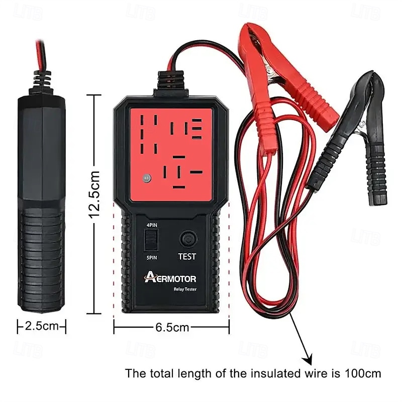 Universal 12V/24V Automotive Relay Tester Automotive Relay Short Circuit Tester Auto Battery Checker Electronic Relay Tester2