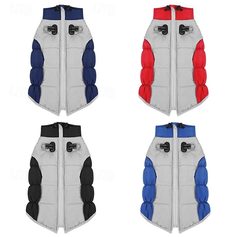 Dog Cat Coat Jacket Vest Puffer Jacket Leisure Windbreaker Winter Waterproof Windproof Warm Soft Washable Christmas Halloween New Year Oktoberfest Beer Valentine's Day Outdoor Sports Traveling Casual3