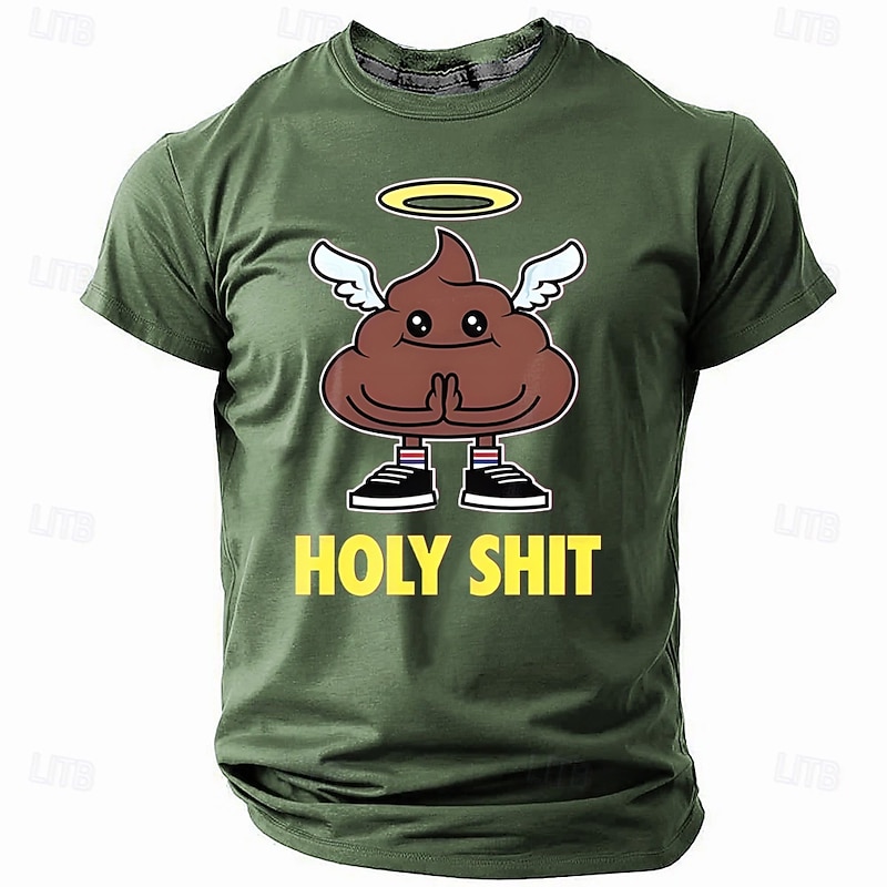 Men's Rude Offensive Christmas Cartoon Ice Cream T shirt Short Sleeve T shirt 3D Print Crew Neck Shirt Fashion Funny Athleisure Street Sports Outdoor Daily Black Red Blue Summer Spring Clothing2