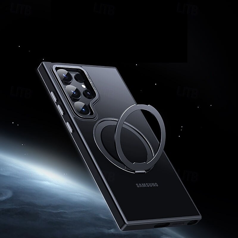 Phone Case For S25 S24 S23 Ultra Plus Wallet Case with Stand Holder Magnetic Support Wireless Charging Retro TPU Acrylic3