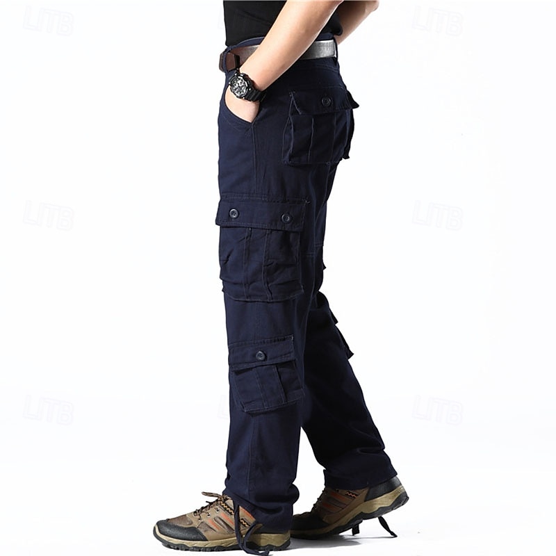 Men's Outdoor Pants Cargo Pants Hiking Pants Trousers Military Camouflage Spring Outdoor Regular Fit Waterproof Quick Dry Breathable Pants / Trousers Forest Green Black+Grey Cotton Hunting Climbing2