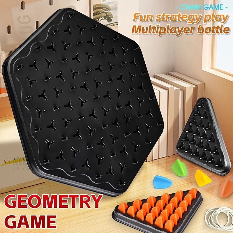 Triangular Chain Mastermind - Develops Logical Thinking and Problem-Solving Skills Fun Multiplayer Desktop Puzzle Game for Kids Durable Plastic Construction Ideal for Early Learners Aged 3-6 Enhan2