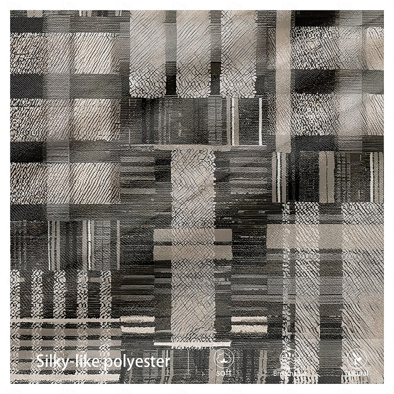 Men's Plaid Color Block Patchwork Dress Pants Mid Waist Business Casual Formal Dailywear Casual Zipper Pocket Summer Spring Fall 3D Print Black3