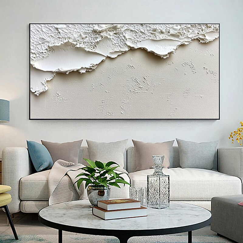 Handmade Original Thick Textured Beach Oil Painting On Canvas Abstract Minimalist Ocean Waves Wall Art for Home Decor With Stretched FrameWithout Inner Frame Painting2