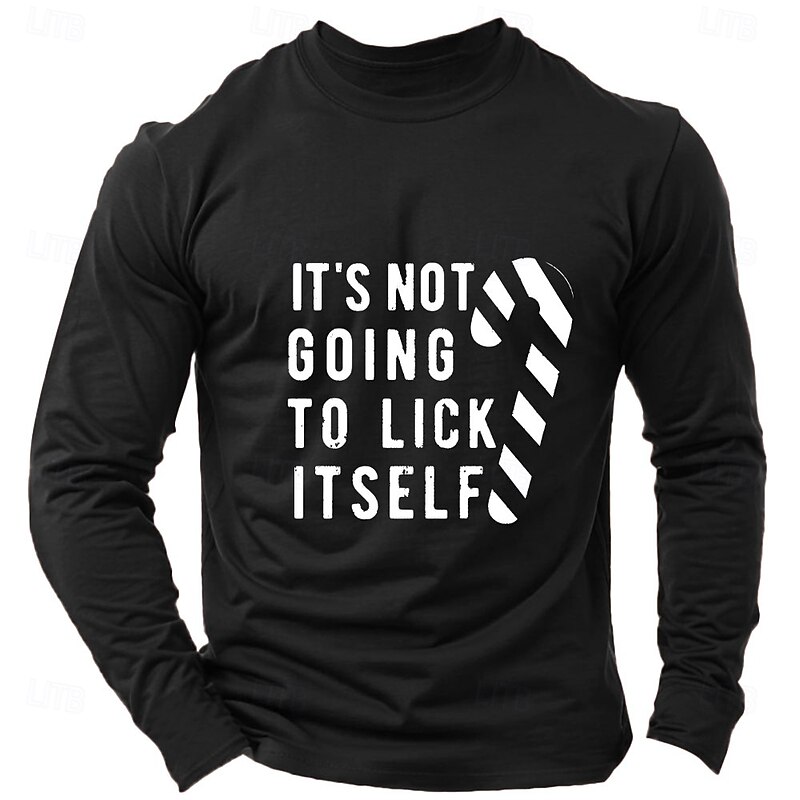 Christmas Men's Letter Printed funny christmas T Shirt 100% Cotton Long Sleeve Graphic Shirt Black Red Green Comfortable Tee Fashion Designer Clothing4